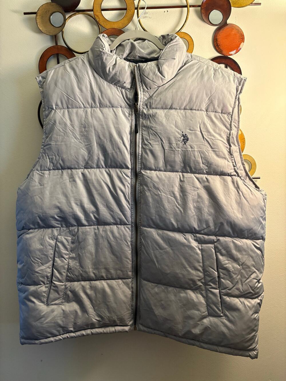 US Polo Association Men’s XXL gray puffer vest